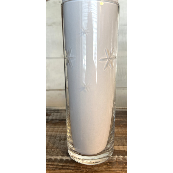 Set 6 Vintage MCM Barware Quartzex Crystal Star Dust Atomic Cooler Glasses 7" - Picture 3 of 5